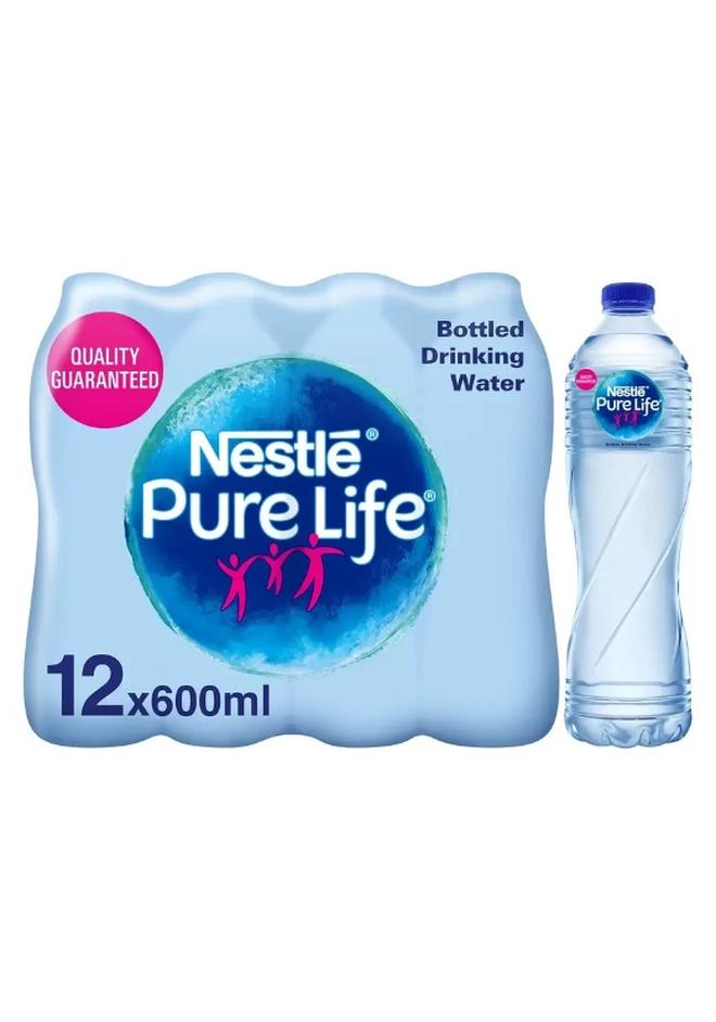 Nestle Pure Life Bottled Drinking Water- 12X600ml (Delivery In Dubai Only)