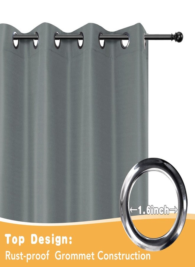 HolidayIdeas Outdoor Curtains for Patio Waterproof, 4 Panels - 54 x 84 Inch - Privacy Protection & Light Filtering Curtains Grey Grommet Outside Curtains for Porch, Gazebo, Pergola, Backyard - Image 4