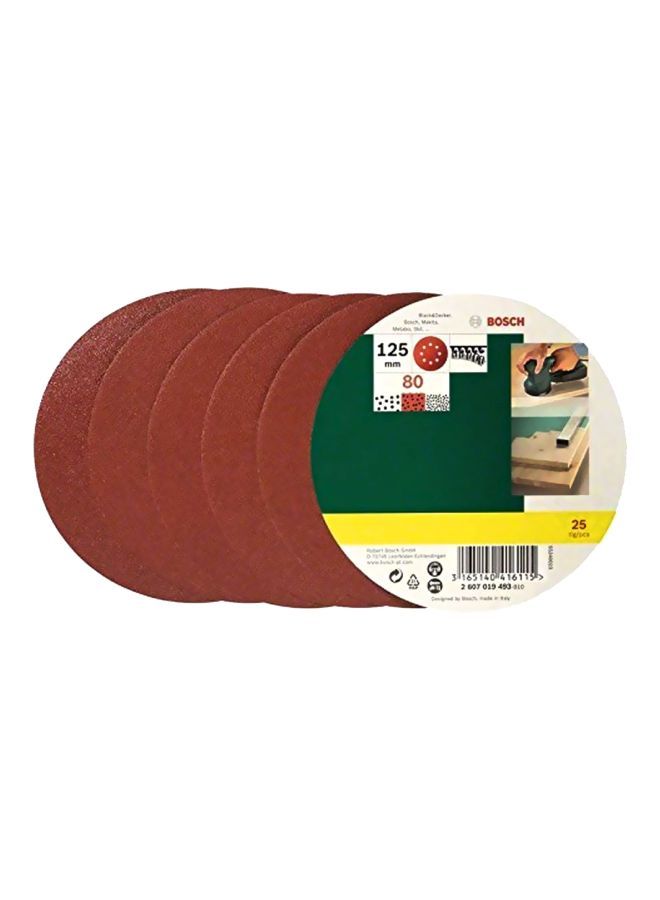 NIBEMINENT 10-Piece Sanding Sheet Set Red 125mm  - Image 1