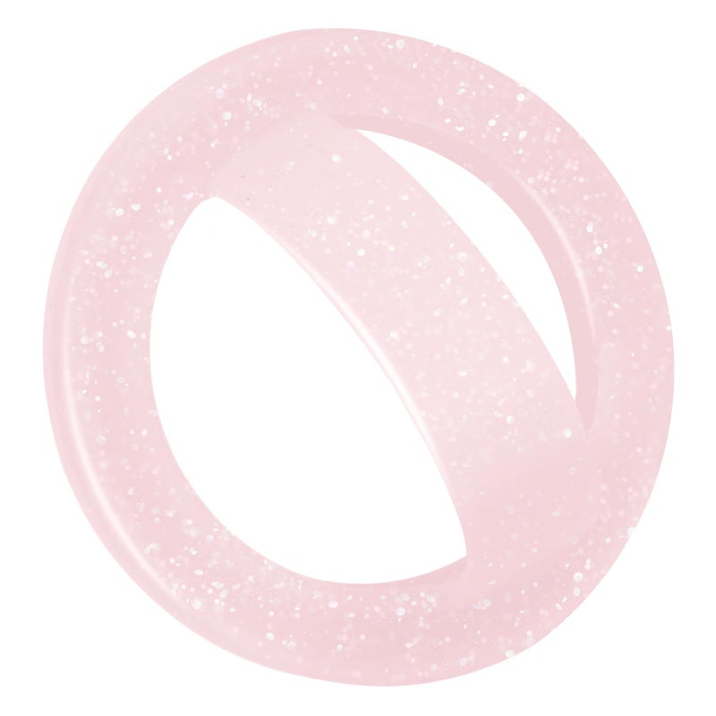 QxbBox Magnetic Silicone Ring Grip Phone Holder, Rotating Finger Loop Ring Grip Holder, Soft and Portable, Strong Magnetic Attraction, Compatible with Magsafe Phone Case (Sparkle Pink) - Image 1