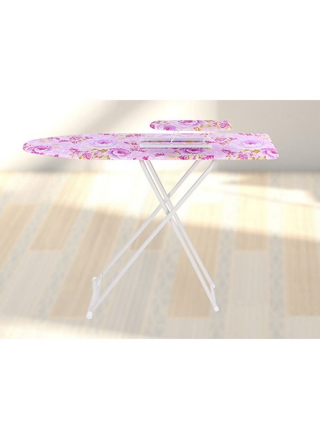 2-piece Household Home Ironing Board with Solid Iron Rest and 4-Step Height Adjustment for Home