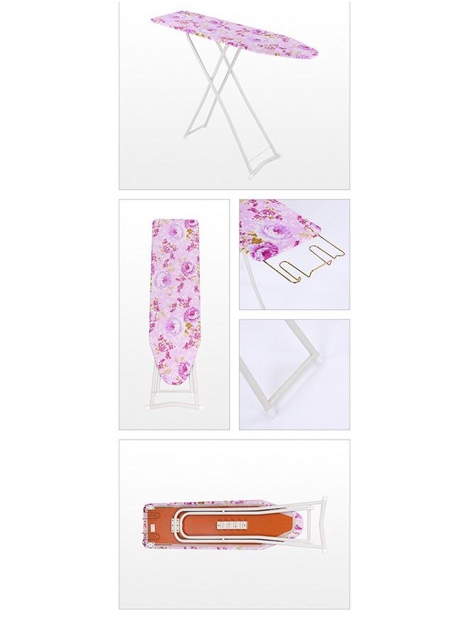 2-piece Household Home Ironing Board with Solid Iron Rest and 4-Step Height Adjustment for Home