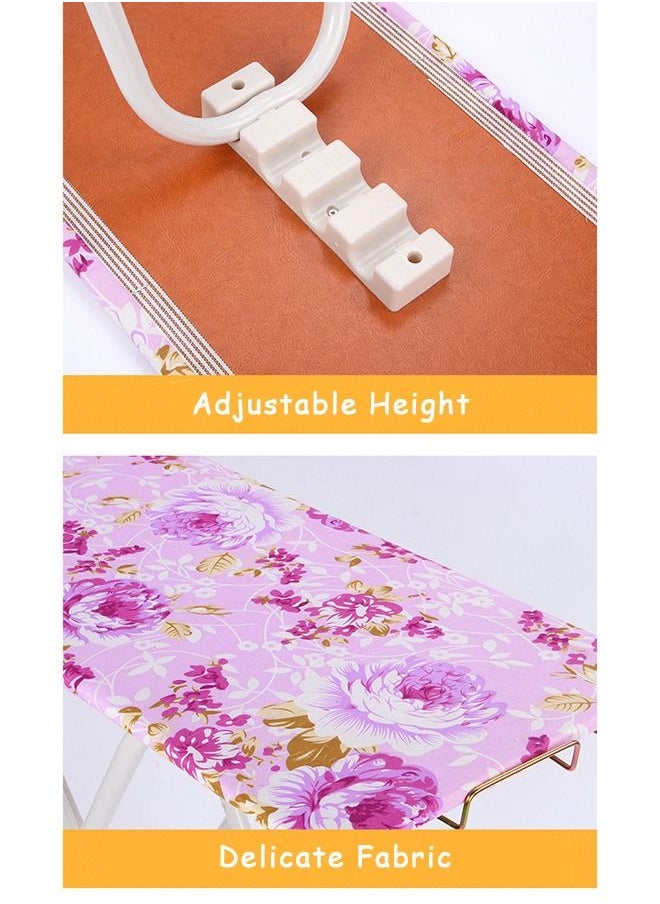 2-piece Household Home Ironing Board with Solid Iron Rest and 4-Step Height Adjustment for Home