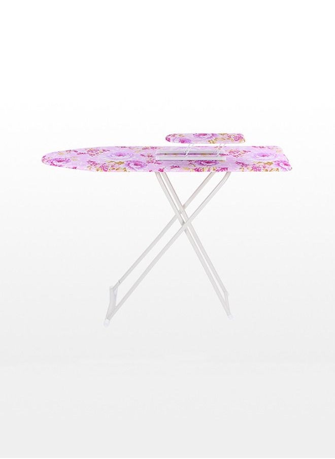 2-piece Household Home Ironing Board with Solid Iron Rest and 4-Step Height Adjustment for Home