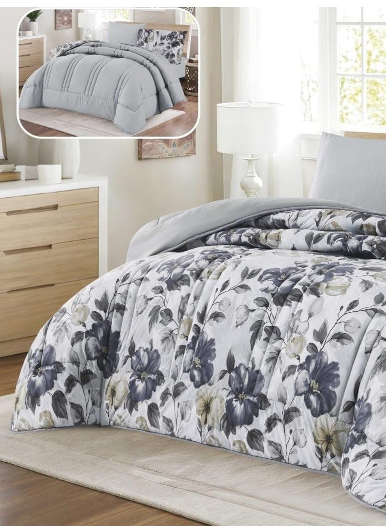 Floral patterned summer bedspread for two people, new collection, 6 pieces - Image 2