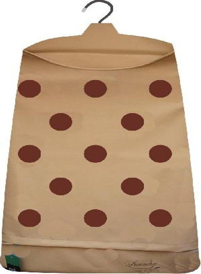 Jupiter Hanging Laundry Bag - Spotty Fawn | Foldable Clothes Organizer with Hook and Zip | Compact Storage solution For washing room, Bathroom & Wardrobe - Image 1