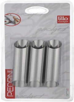 PEDRINI Pedrini Gadget Shape for Cannoli, Stainless Steel, Silver, 3 units 