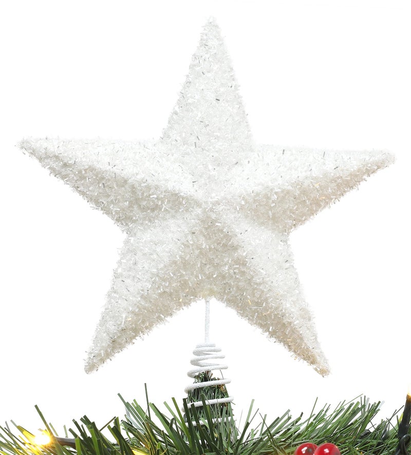 Christmas Concepts 11 Sparkling Tree Top Star Luxurious Christmas Decorations White - Image 2