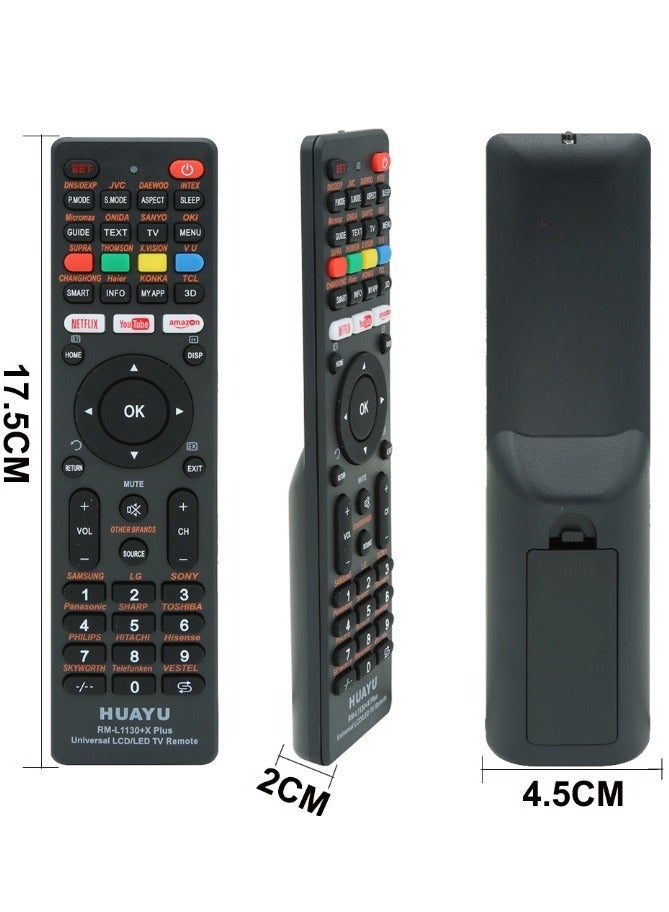 ريبنيو Kl RM-L1130+X Plus جهاز تحكم عن بعد للتلفزيون LCD LED العالمي باللون الأسود - Image 5