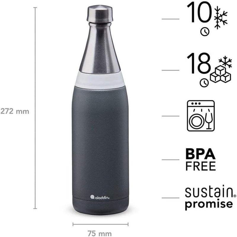 Aladdin Fresco Thermavac Stainless Steel Water Bottle 0.6L Slate Gray - Leakproof and BPA-Free - Image 5