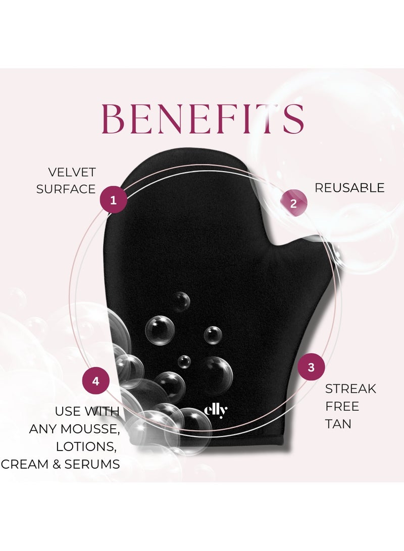 Elly St.Tropez Express Lotion Self Tan and ELLY Premium application and exfoliating gloves. Women and men - Image 3