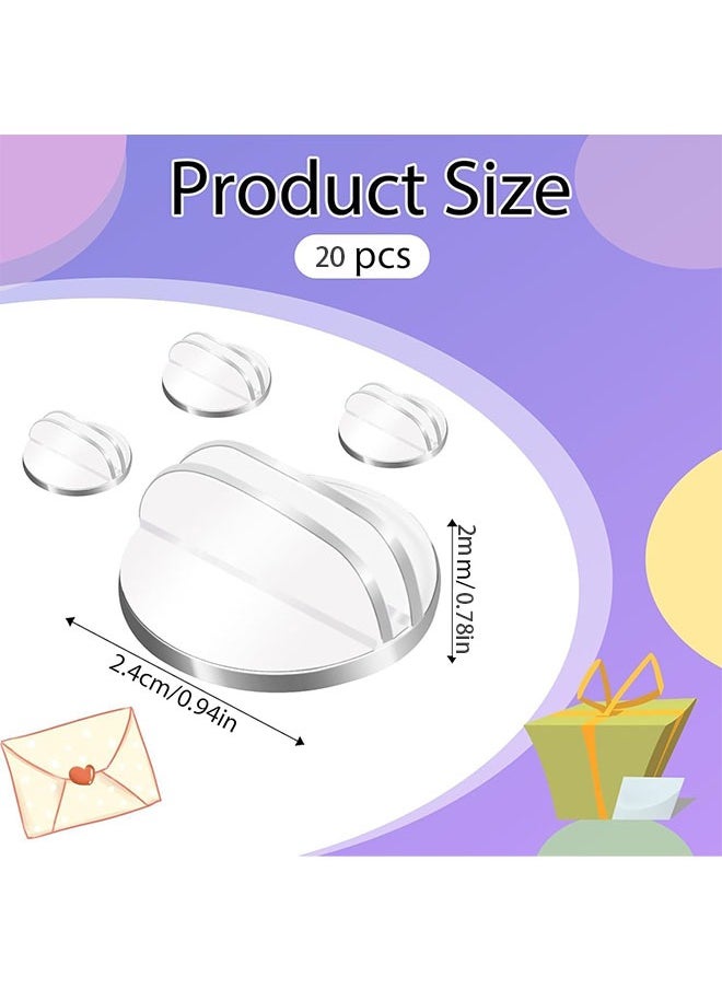 20 Pieces Translucent Card Stands, Miniature Acrylic Card Bases, Game Card Stands, Plastic Business Card Holders, Place Card Display Stand
