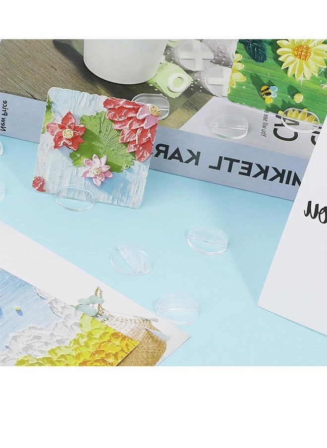 20 Pieces Translucent Card Stands, Miniature Acrylic Card Bases, Game Card Stands, Plastic Business Card Holders, Place Card Display Stand