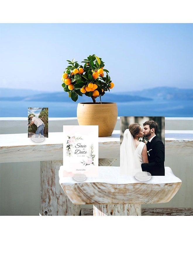 20 Pieces Translucent Card Stands, Miniature Acrylic Card Bases, Game Card Stands, Plastic Business Card Holders, Place Card Display Stand