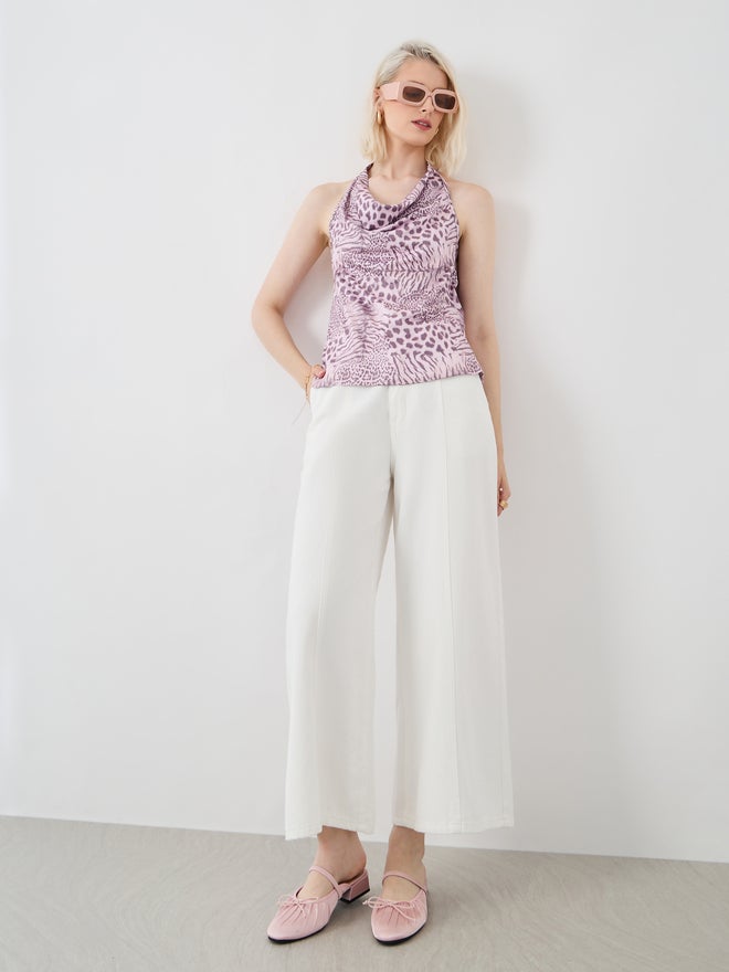 Take Two Take Two Printed Halter Neck Sleeveless Top - Image 3