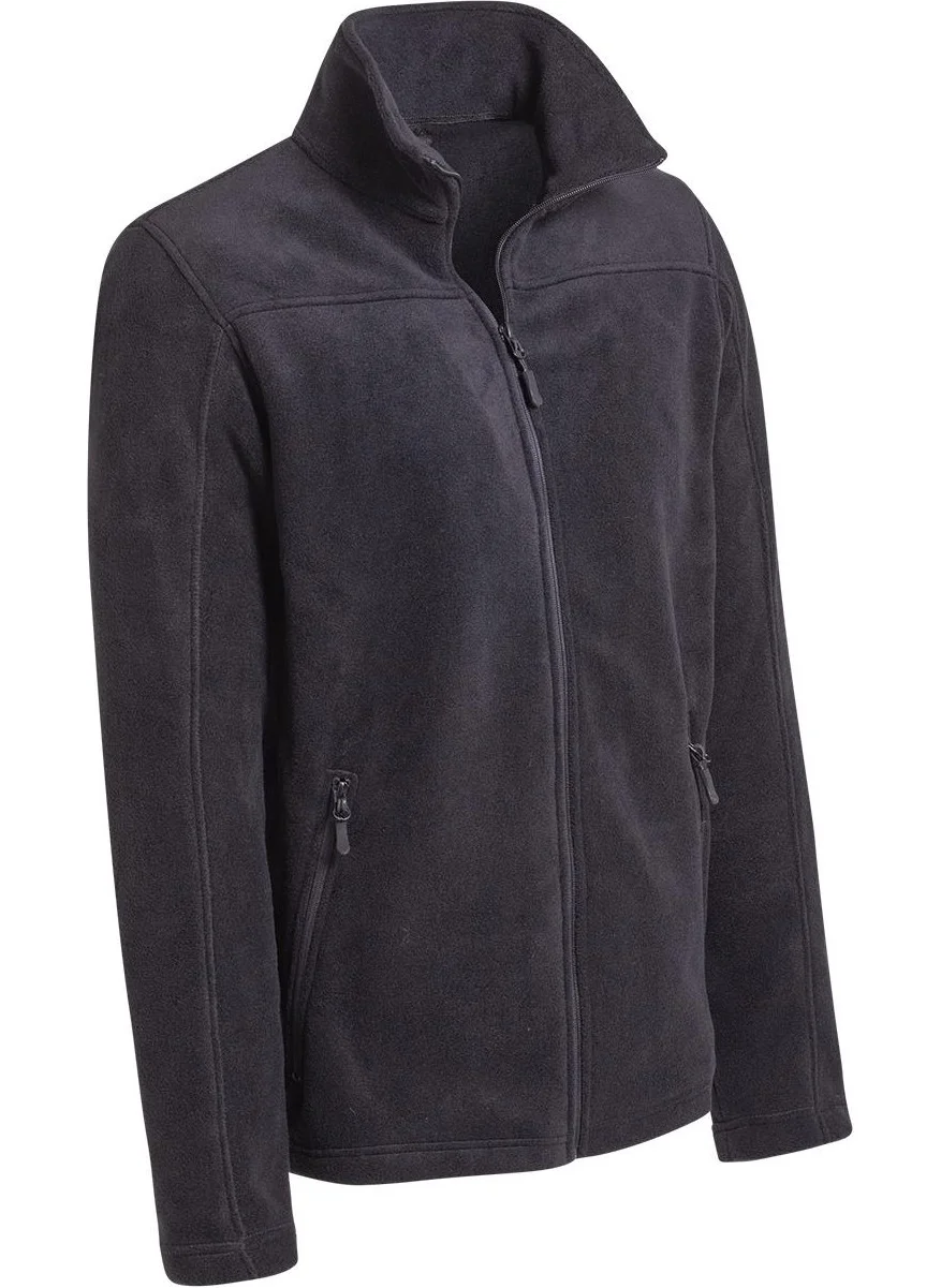 Oil Company Black Thermal Fleece Coat Unisex