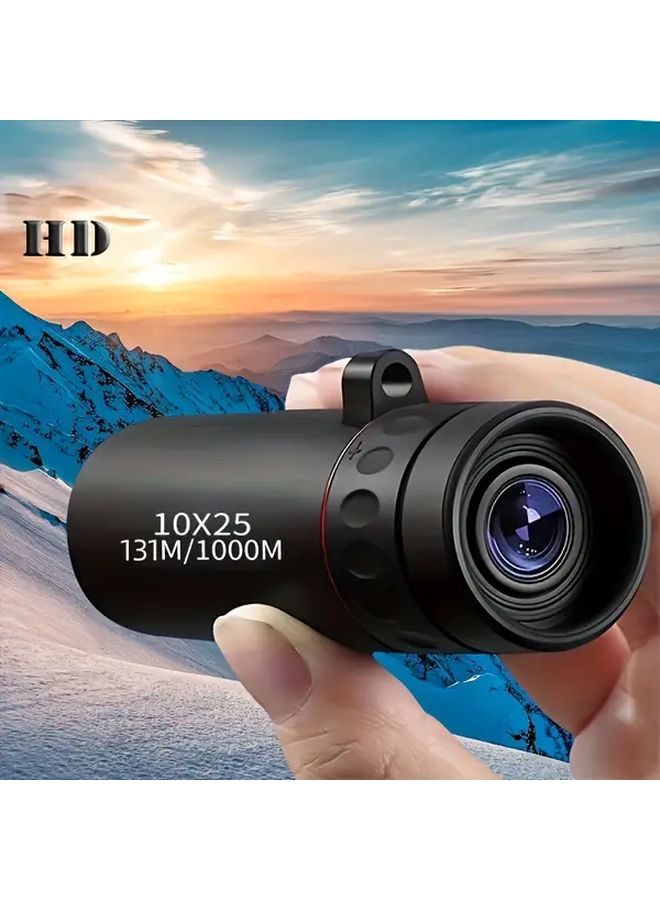 Black Mini HD Monocular Telescope Portable for Outdoor Travel Concert - Image 2