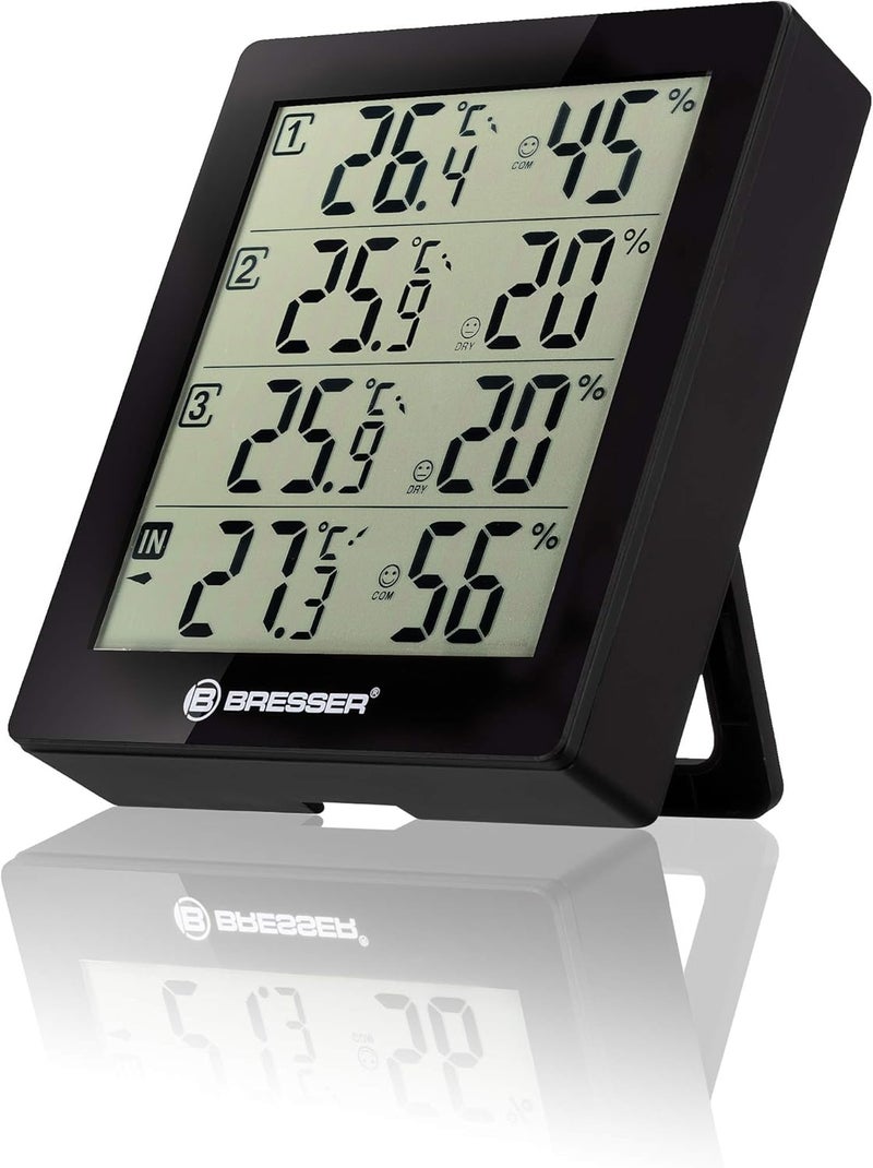 BRESSER Temperature Station Weather Station Temeo Quadro Thermometer/Hygrometer Universal design - Image 2