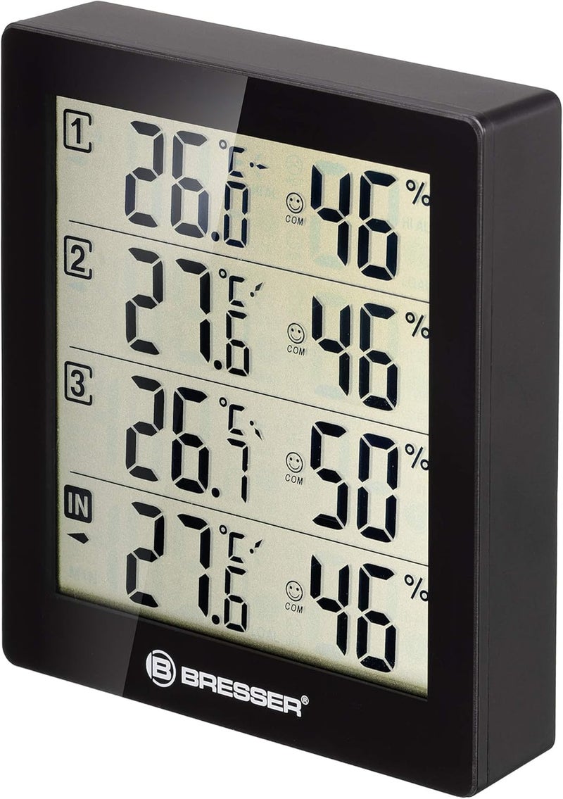 BRESSER Temperature Station Weather Station Temeo Quadro Thermometer/Hygrometer Universal design - Image 4