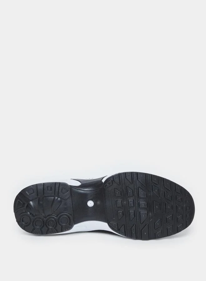 Styli Styli Men Black Elastic Lace Pull On Sneakers