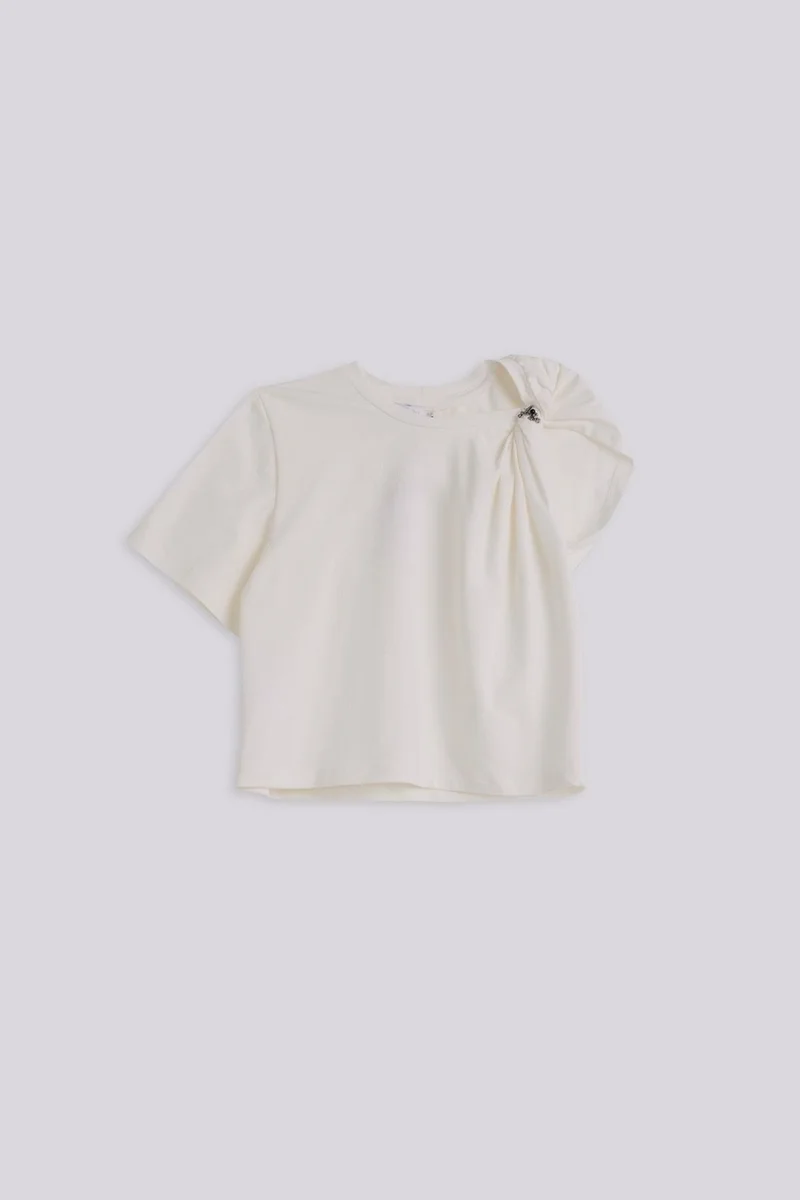 ليا لي Girl White Blouse