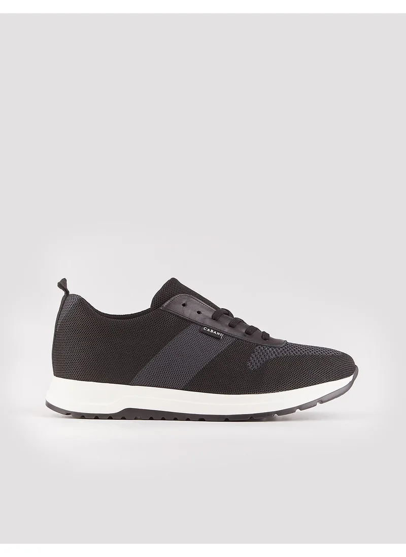 Cabani Knitwear Black Lace-Up Men's Sports Shoes