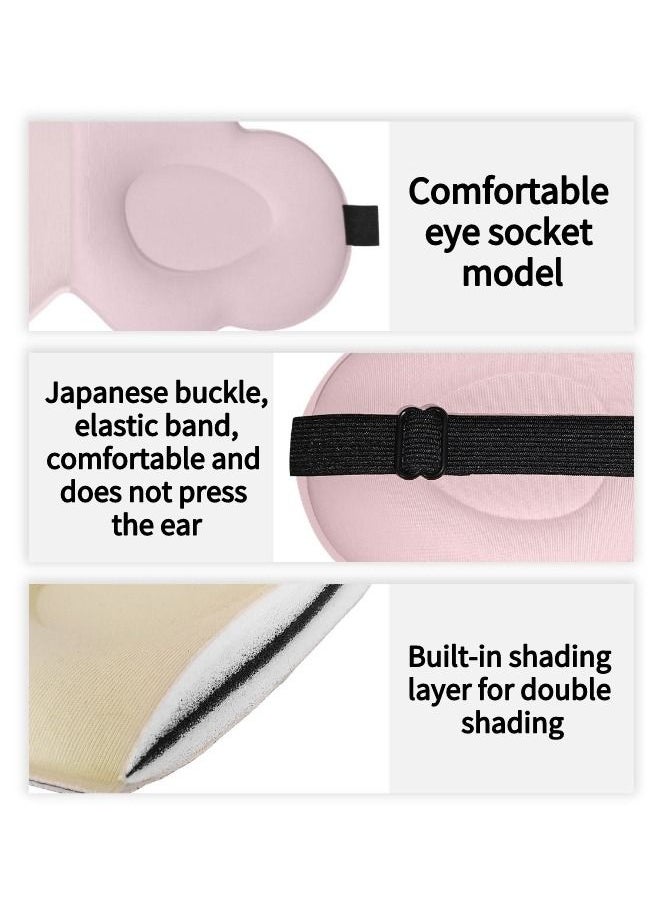 Sharpdo - Sleeping Eye Mask for Men and Women 3D Contouring Cup Sleeping Mask and Eye Mask Overmolded Night Sleeping Mask Shade Soft and Comfortable Eye Mask for Travel Yoga Nap Black - Image 1