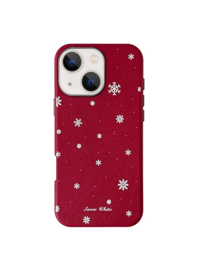اس-توب جراب لهاتف iPhone 15 Plus من سلسلة عيد الميلاد، جراب هاتف هجين من الجلد TPU من البولي كربونات غير اللامع - Image 1