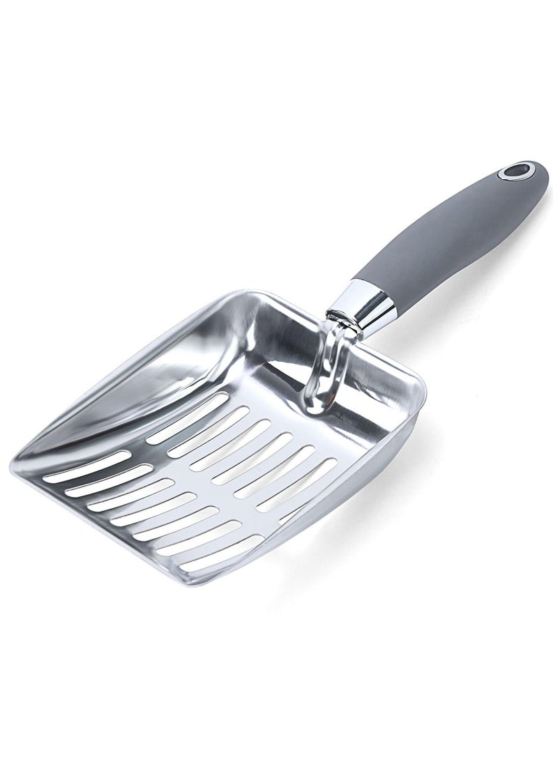 Generic - Stainless Steel Cat Litter Scoop, Cat Litter Shovel, Durable and Heavy Duty Kitty Litter Scoop, Comfy Sifting, for Kitty Litter Box - Image 1