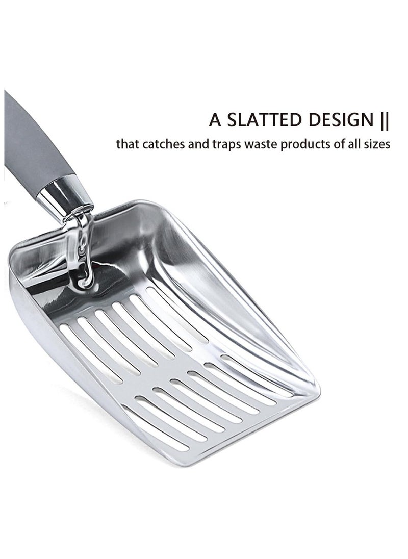 Generic - Stainless Steel Cat Litter Scoop, Cat Litter Shovel, Durable and Heavy Duty Kitty Litter Scoop, Comfy Sifting, for Kitty Litter Box - Image 1