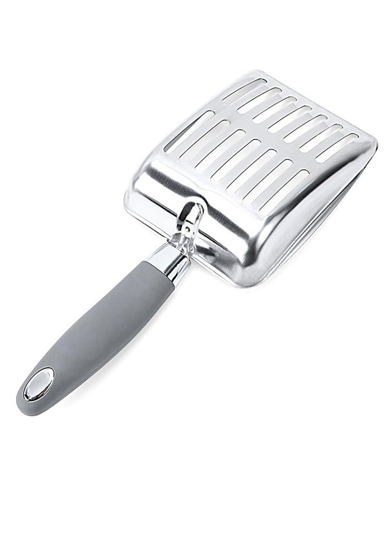 Generic - Stainless Steel Cat Litter Scoop, Cat Litter Shovel, Durable and Heavy Duty Kitty Litter Scoop, Comfy Sifting, for Kitty Litter Box - Image 1