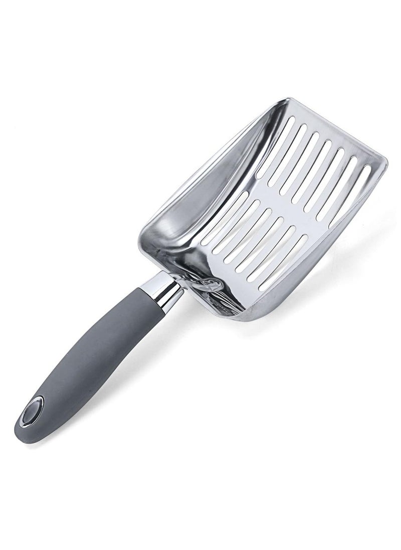 Generic - Stainless Steel Cat Litter Scoop, Cat Litter Shovel, Durable and Heavy Duty Kitty Litter Scoop, Comfy Sifting, for Kitty Litter Box - Image 1