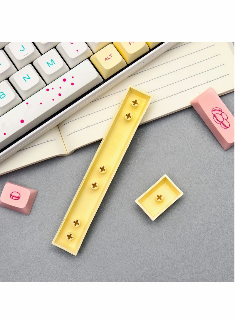 PBT Keycaps 131 Key XDA Profile DYE,SUB Macaron Theme Keycap for Mechanical Gaming Keyboard Compatible with Cherry MX Switch