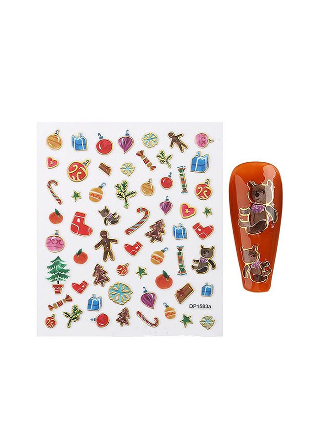 brunson ملصقات تصميم ثلاثي الأبعاد لتزيين الأظافر dp1583a - Image 1