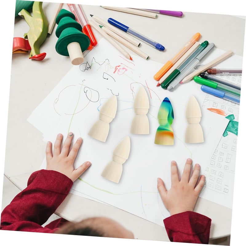 Abaodam 20pcs Unfinished Wooden Peg Dolls for Boys and Girls Blank People Figures Wood Acorns for Crafts - Image 4