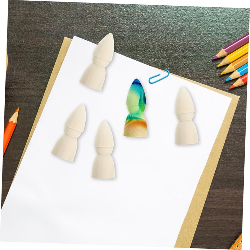 Abaodam 20pcs Unfinished Wooden Peg Dolls for Boys and Girls Blank People Figures Wood Acorns for Crafts - Image 3