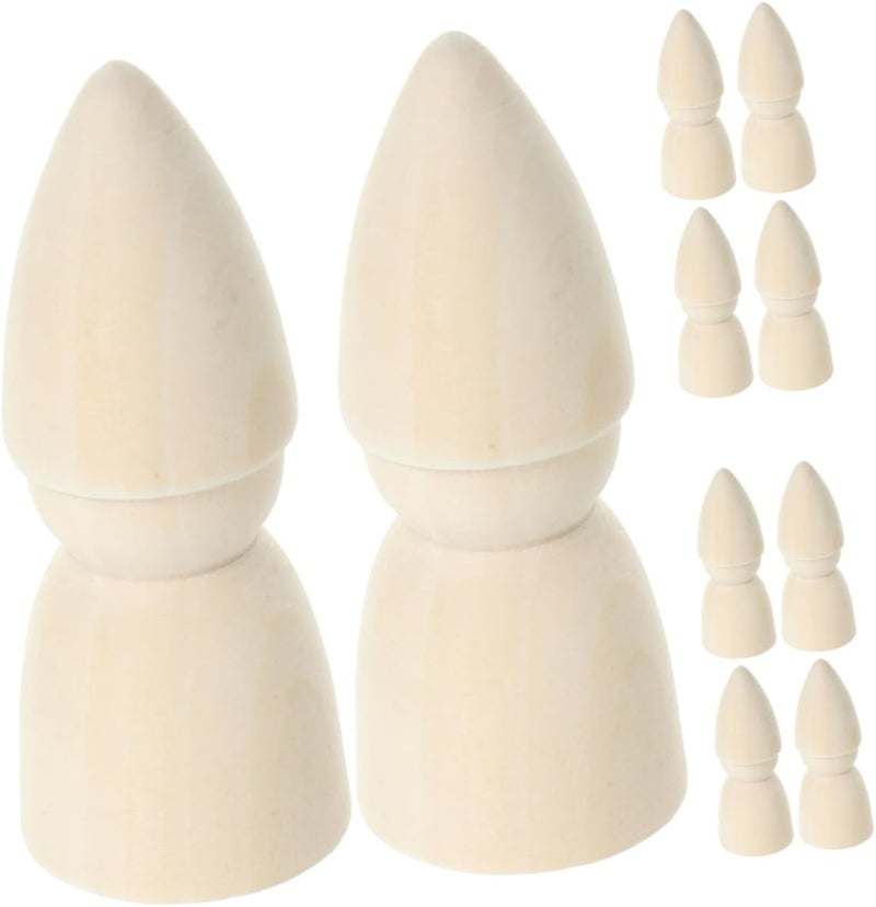 Abaodam 20pcs Unfinished Wooden Peg Dolls for Boys and Girls Blank People Figures Wood Acorns for Crafts - Image 1