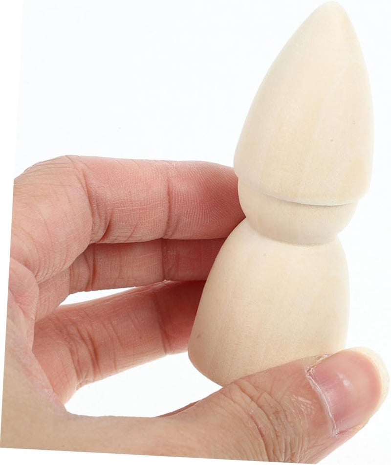 Abaodam 20pcs Unfinished Wooden Peg Dolls for Boys and Girls Blank People Figures Wood Acorns for Crafts - Image 2