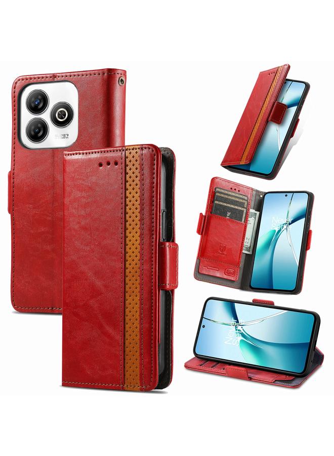 The Bros Case For ZTE Blade A75 4G CaseNeo Splicing Dual Magnetic Buckle Leather Phone Case