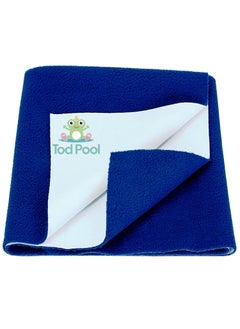 Tod PooL Tod PooL Breathable Bed Protector AntiPiling Fleece Extra Absorbent Washable Waterproof Quick Dry Sheet Bed Protector Sheet for Kids and Adults 1 Royal Blue Small 70x50cm  - Image 1