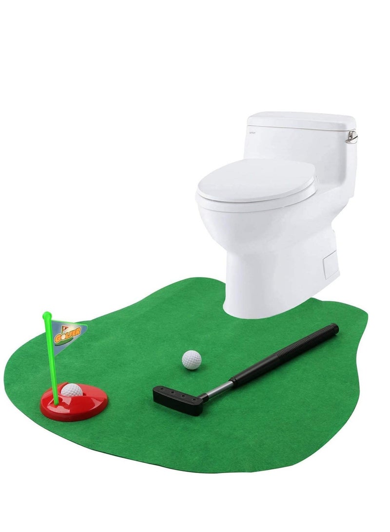 Golf Game- Practice Mini Golf in Any Restroom - Funny White Elephant Gag Gifts for Golfer, Useful White Elephant Gift Ideas, Golf Gifts for Men  - Image 1