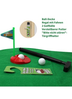 spa luxetique 1Set Bathroom Funny Golf Toilet Time Mini Game Play Putter Novelty Gag Gift Mat Men Toy  - Image 2