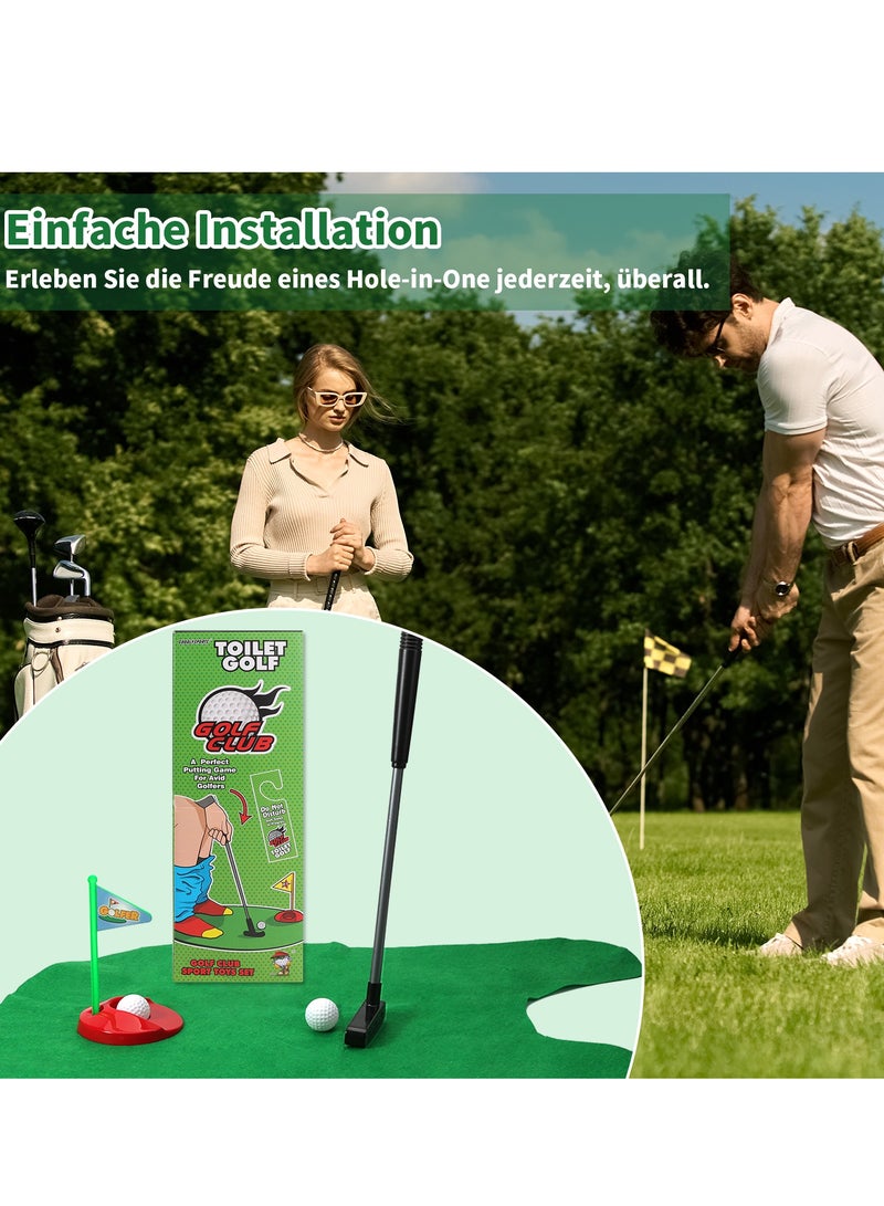 Golf Game- Practice Mini Golf in Any Restroom - Funny White Elephant Gag Gifts for Golfer, Useful White Elephant Gift Ideas, Golf Gifts for Men  - Image 5