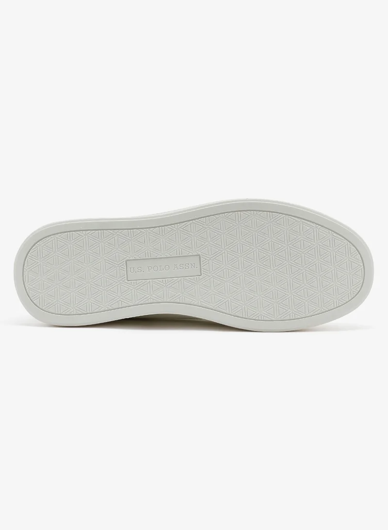 U.S. Polo Assn. white Women's White Low-Top Sneakers - Stylish Lace-Up Design Shoes, Perfect for Casual Outings for Women | Best Price UAE