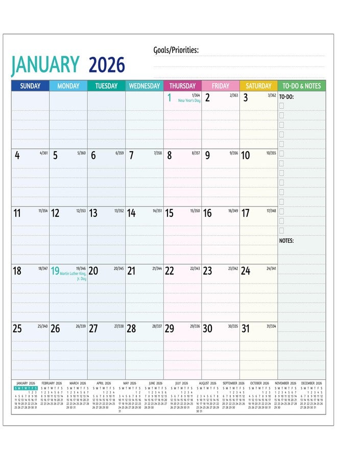 تقويم مغناطيسي للثلاجة 2026-2027 - تقويم شهري من يناير 2026 إلى يونيو 2027، مقاس 13 × 11.3 بوصة، تقويم مغناطيسي للثلاجة 2026 بمغناطيس قوي، ورق سميك، مساحة واسعة للكتابة - Image 1