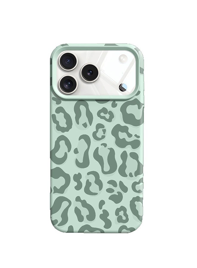 iPhone 17 Pro Max Case with Matte Fog Leopard Cheetah Print Design, Cute Magnetic Phone Cover for Women Girls, Blue Neutral Aesthetic, Slim Shockproof Bumper - Image 1