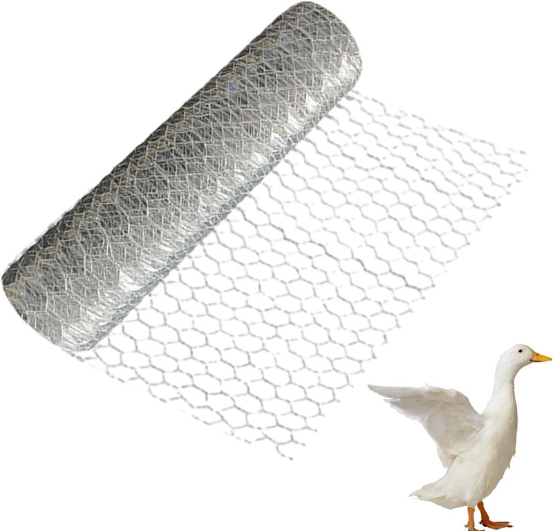 Genérico Chicken Coop Netting, Wire Mesh Fence - Durable Galvanized Chicken Wire Chicken Fence Iron, Heavy Duty Garden Fence, Animal Barrier, Hexagonal Netting - Image 1