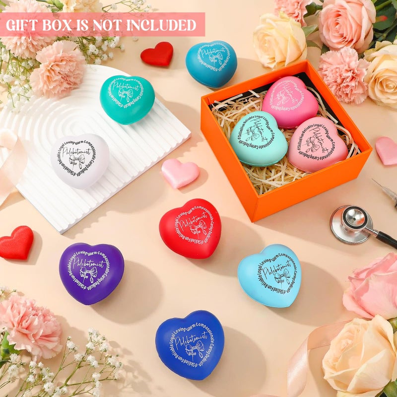 Arrowbash 20 Pcs Phlebotomist Heart Stress Balls Bulk Phlebotomy Nurse Thank You Appreciation Gifts Multicolor Relief Stress Ball Nursing Assistants Adult Medical Work Valentine Team Gifts - Image 4