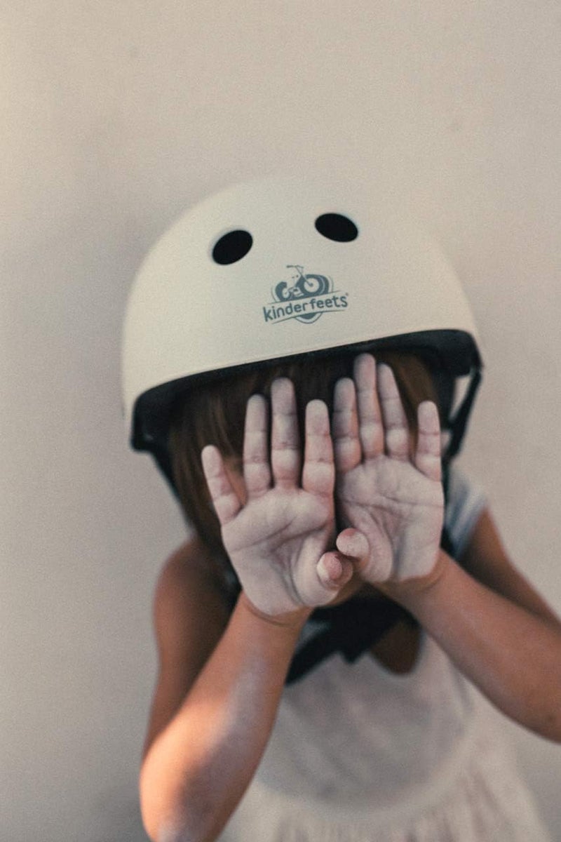Kinderfeets Adjustable Toddler Bike Helmet - Matte White - Image 5