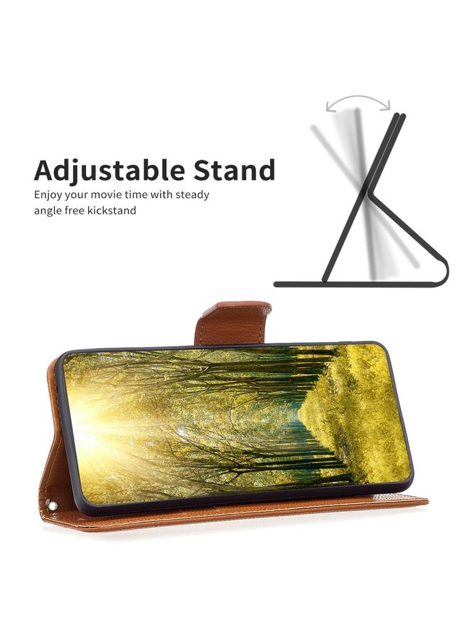 S-TOP Case For Samsung Galaxy A35 Litchi Texture Pure Color Flip Leather Phone Case - Image 5